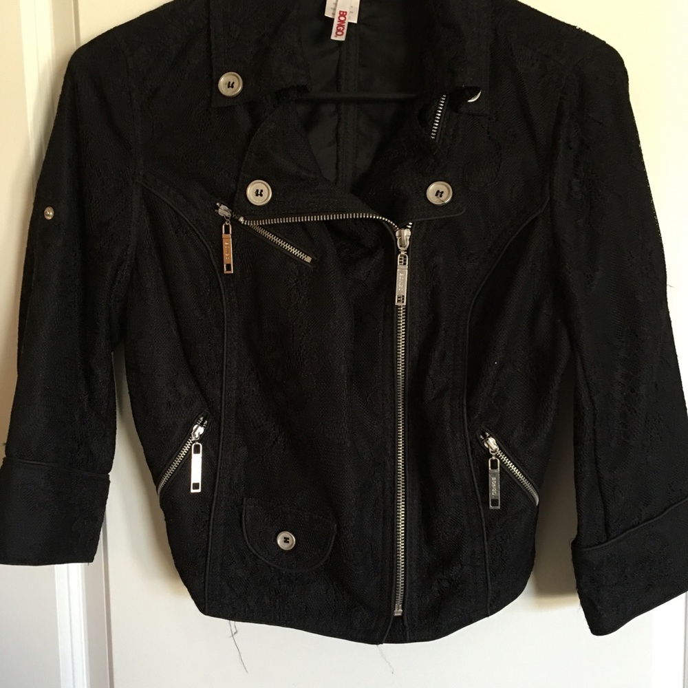 Black cropped jacket